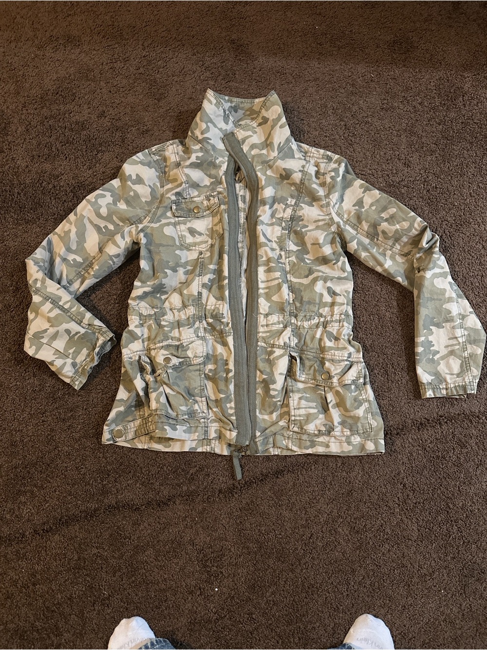 Ashley By 26 International Kids' Camouflage Jacket in Beige and Olive